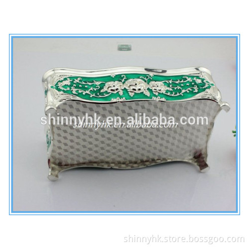 Factory direct selling tissue box art and craft holder rectangular green colour